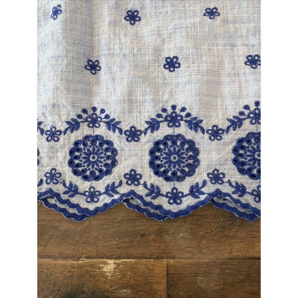 Gymboree Girls Mommy and Me Eyelet Shift Dress in the Bon Voyage blue & white 10 - Picture 4 of 5